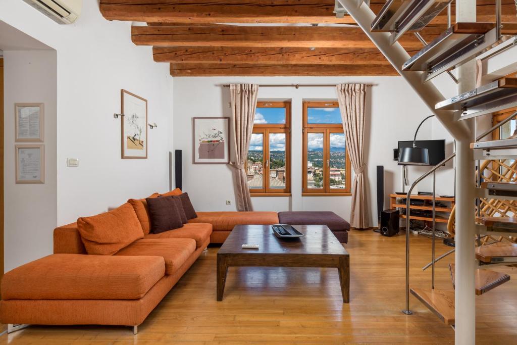 Posedenie v ubytovaní Paradise View deluxe apartment