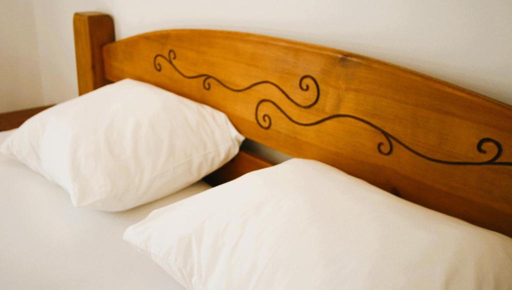 Postel nebo postele na pokoji v ubytování Stylový vesnický apartmán v soukromí M. Skála Český Ráj