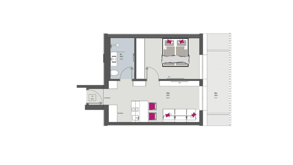 Půdorys ubytování Aparthotel Dorf570