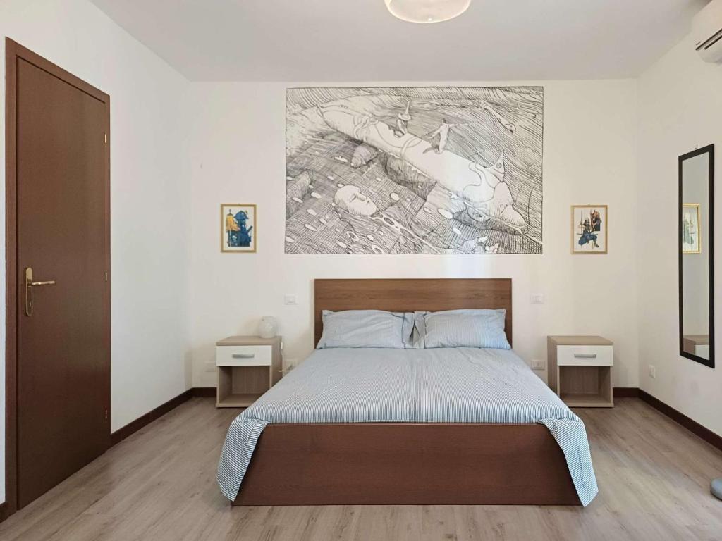 Postel nebo postele na pokoji v ubytování Nottetempo Verona