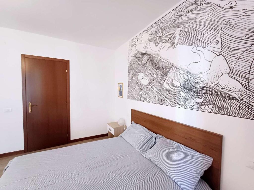 Postel nebo postele na pokoji v ubytování Nottetempo Verona