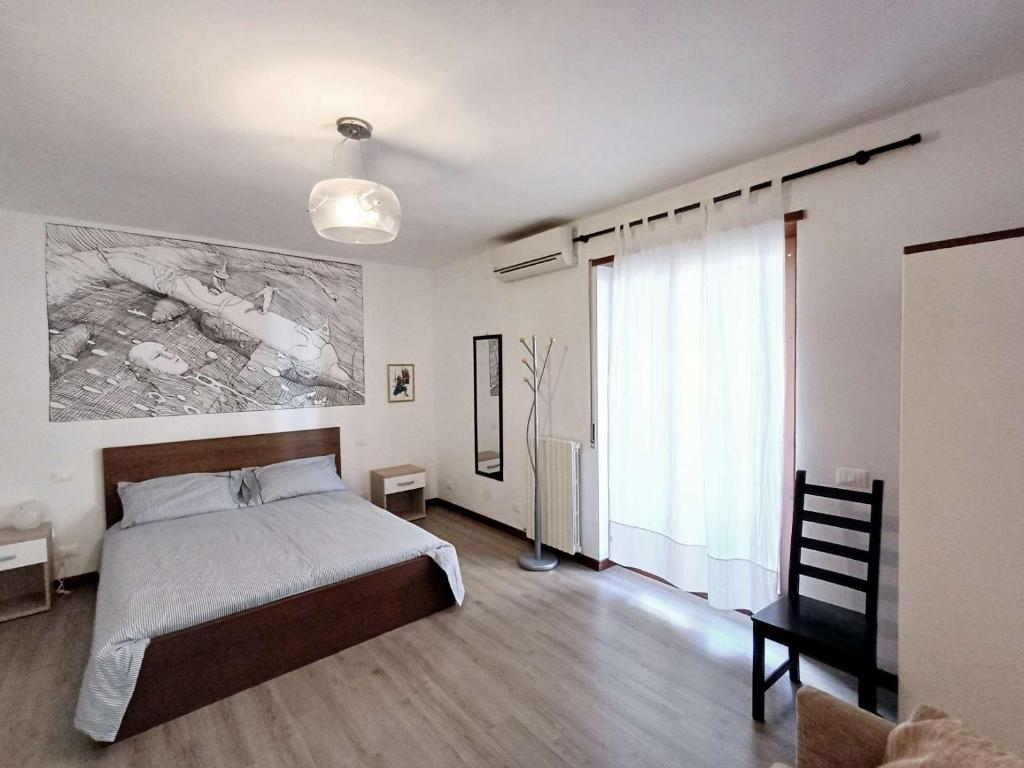 Postel nebo postele na pokoji v ubytování Nottetempo Verona