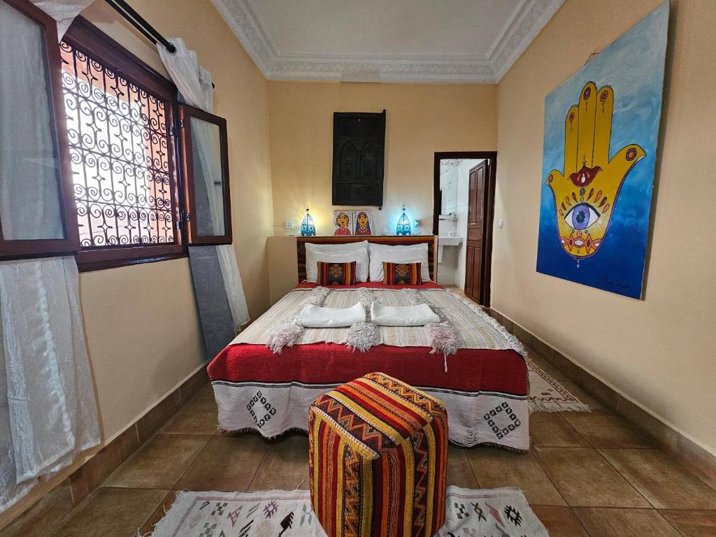 Postel nebo postele na pokoji v ubytování Riad Dar Rita