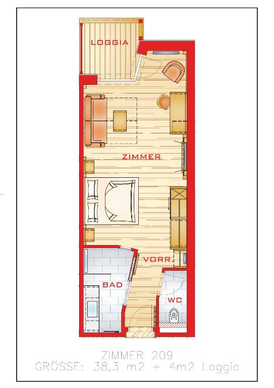 Půdorys ubytování Hotel Gambswirt