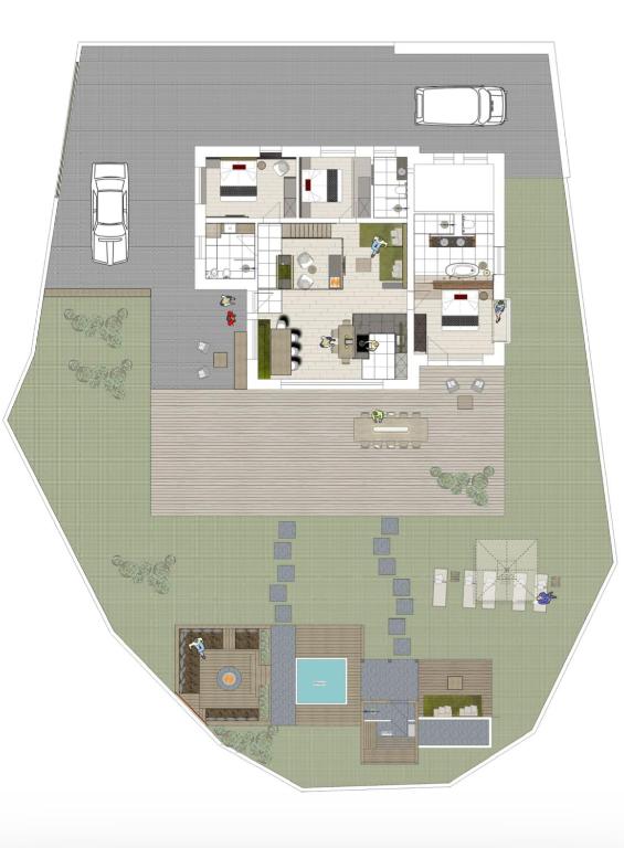 Půdorys ubytování Chalet ORUS - Tirol Kärnten