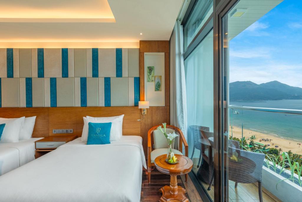 Phòng Deluxe 2 Giường Đơn Với Ban Công Và Tầm Nhìn Ra Đại Dương