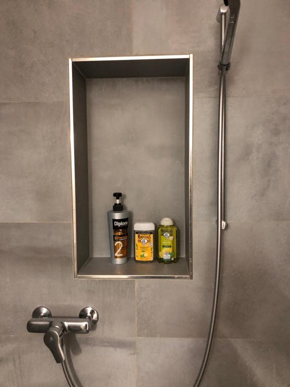 Koupelna v ubytování Gemütliche Wohnung