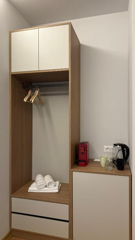 Kuchyň nebo kuchyňský kout v ubytování Izi Boutique