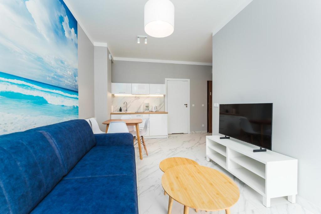 Η κουζίνα ή μικρή κουζίνα στο Apartament Baltic Park IIA z Basenem Letnim by HolidaySun