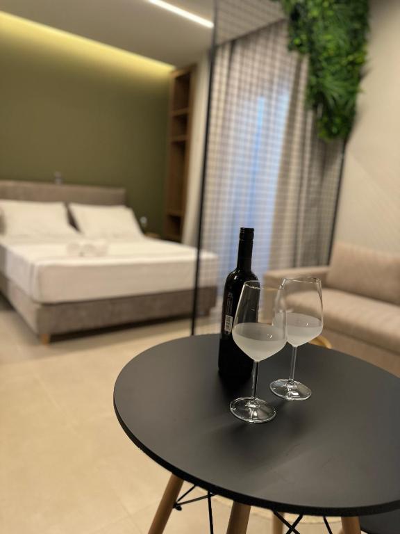 Postel nebo postele na pokoji v ubytování Baja Suites
