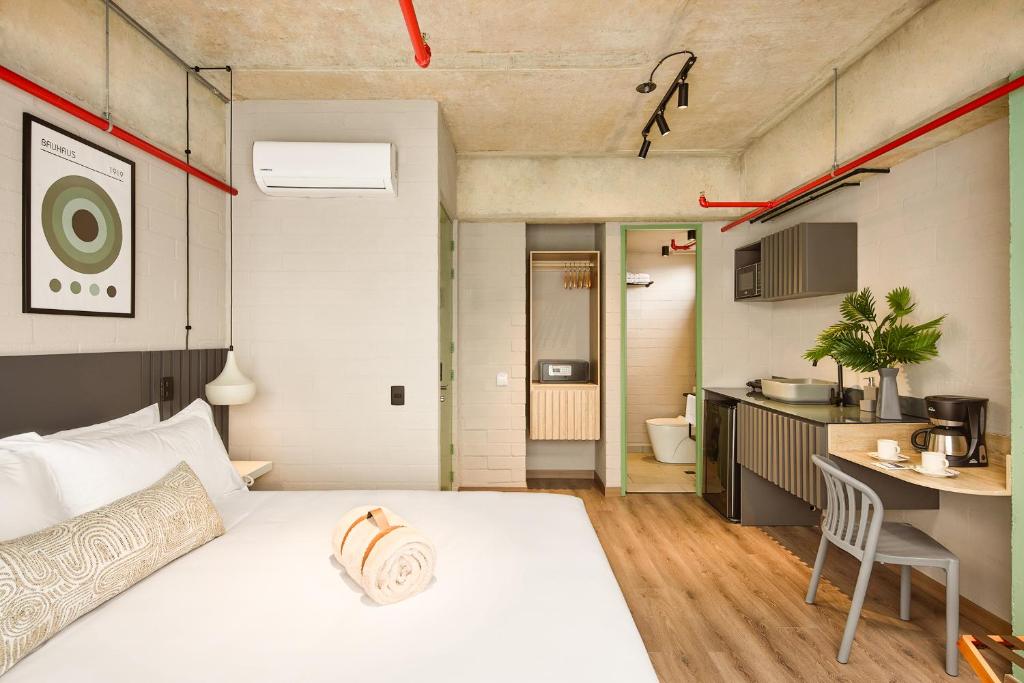 Kuchyň nebo kuchyňský kout v ubytování Urbit Social Lofts