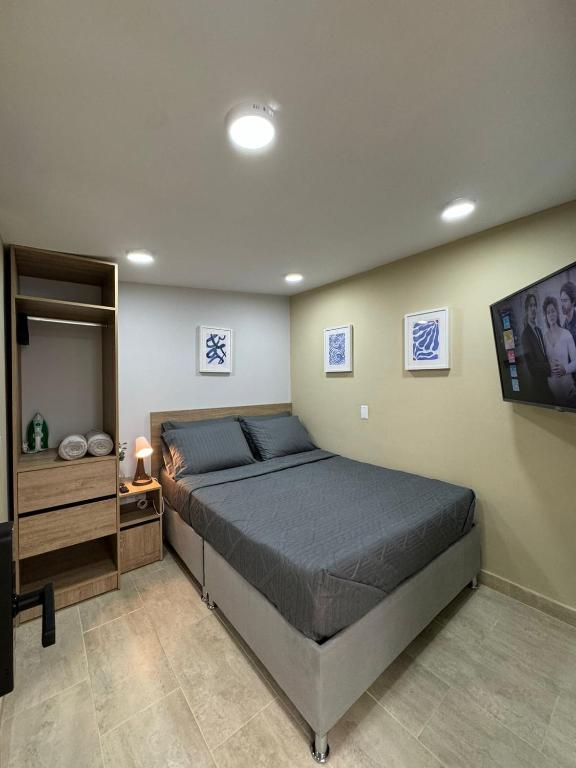 Postelja oz. postelje v sobi nastanitve Hostelfc Usaquen