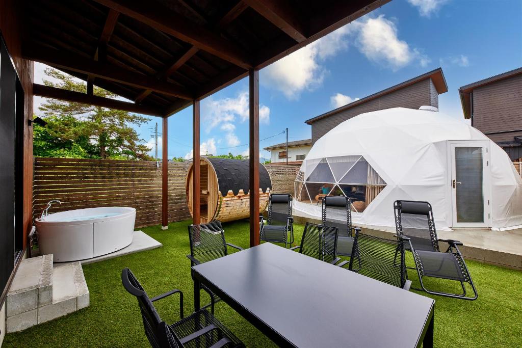 Zahrada ubytování Resoreat高島 Glamping