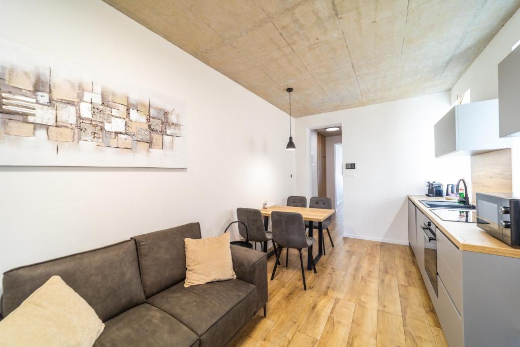 Kuchyň nebo kuchyňský kout v ubytování CASTLE apartments - City Center