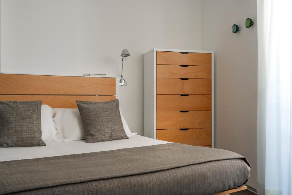 Postel nebo postele na pokoji v ubytování Hotel Rex - Fronte mare Riccione