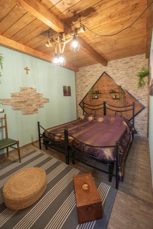 Postel nebo postele na pokoji v ubytování Stanza Del Viggiatore