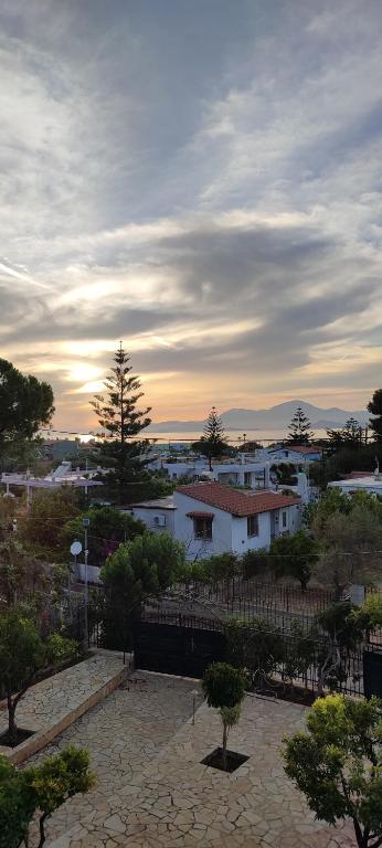 a view of a city with trees and buildings at aggelos home in Kato Alepochori