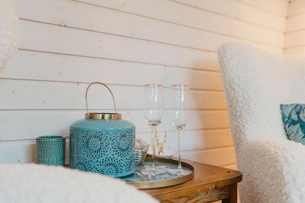 Posezení v ubytování IGLOO SPA - privátní wellness u Plumlovské přehrady