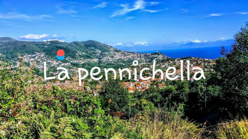 widok na miasto la penrientia z wzgórza w obiekcie La Pennichella w mieście Agerola