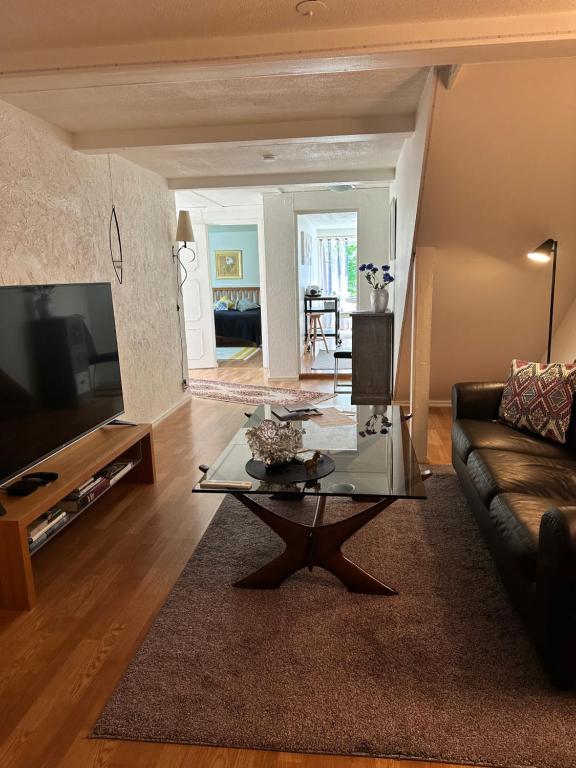 TV a/nebo společenská místnost v ubytování Rymlig lägenhet i Stenungsund