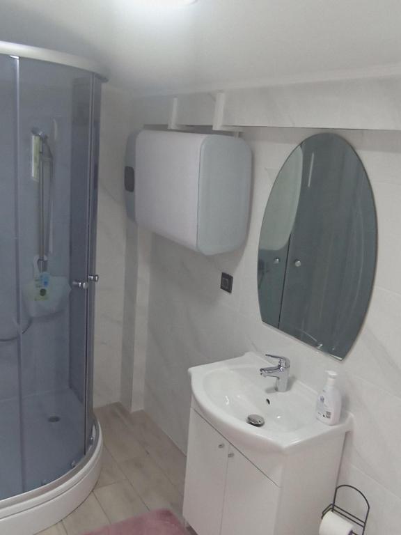 Koupelna v ubytování Apartman Lana