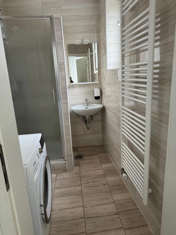 Koupelna v ubytování Guesthouse Pri Tonetu