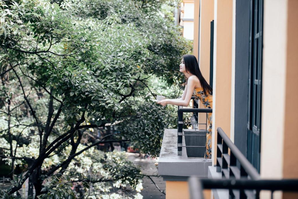 Balkón nebo terasa v ubytování A hotel