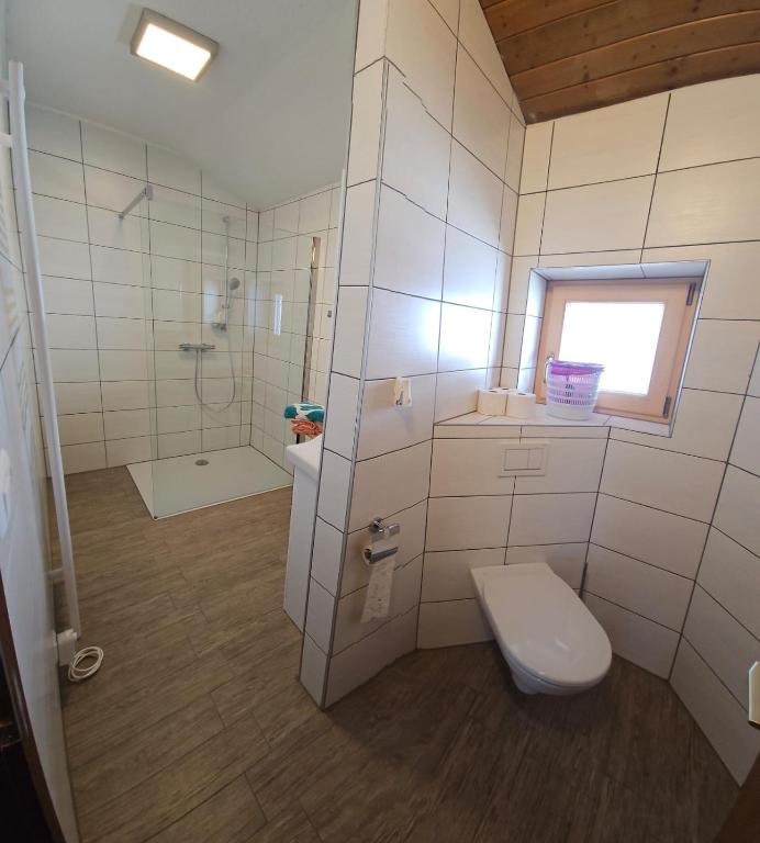 Koupelna v ubytování Leiterhütte