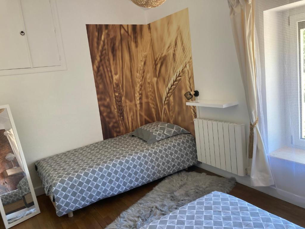 Postel nebo postele na pokoji v ubytování Gîte Lenny