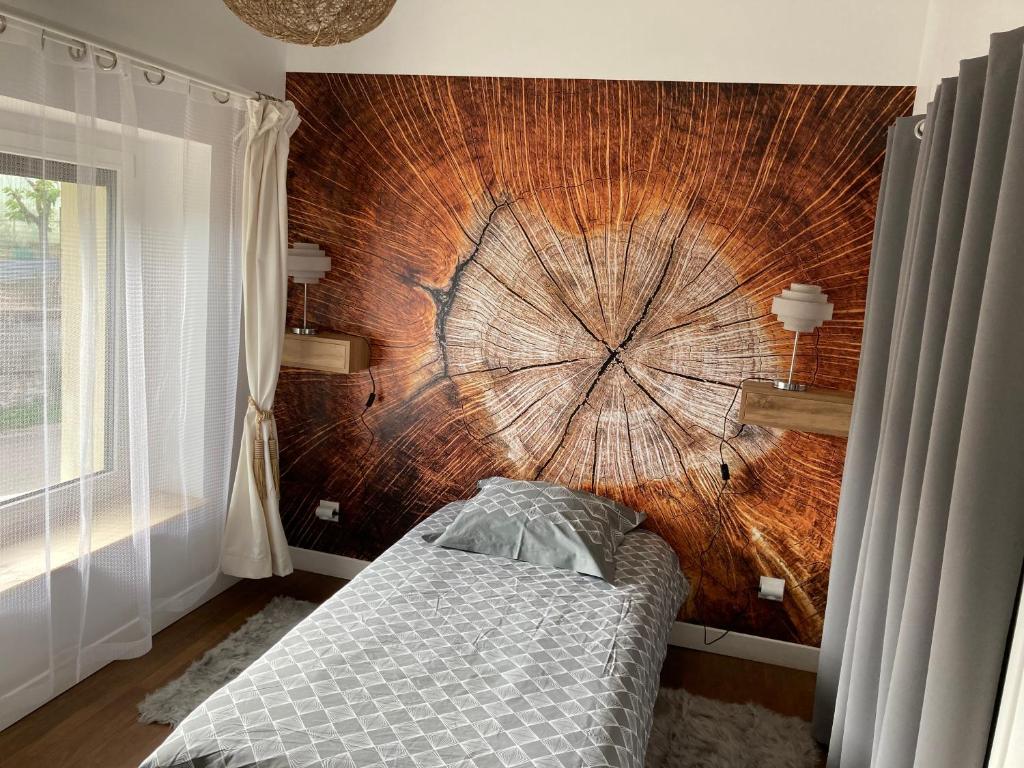 Postel nebo postele na pokoji v ubytování Gîte Lenny