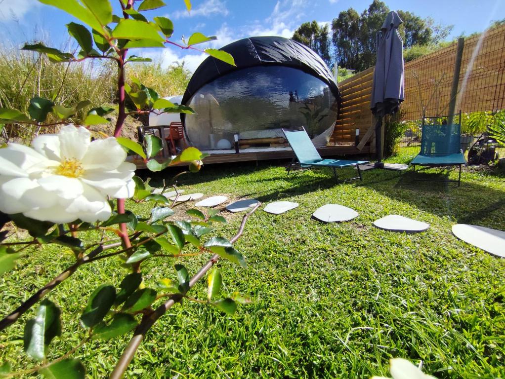 Zahrada ubytování Le Refuge d'Héva - La bulle