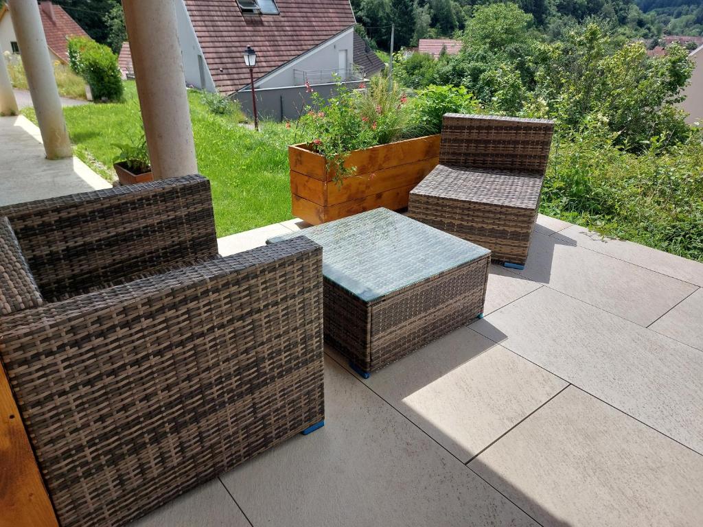 Posezení v ubytování Winstub du vigneron