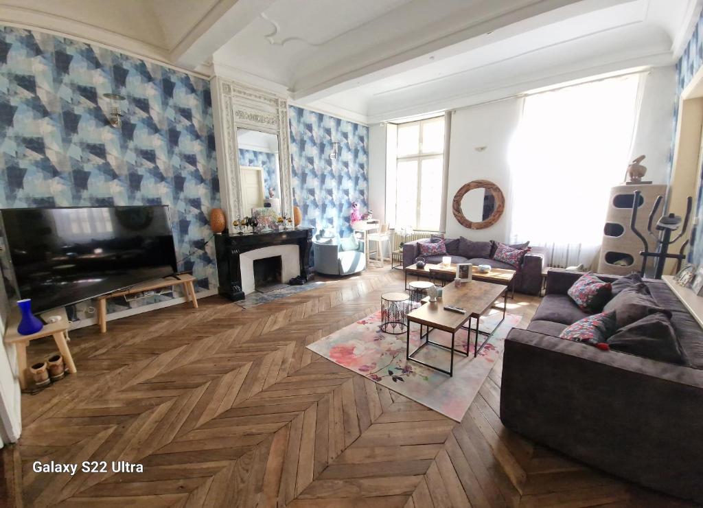 Televízia a/alebo spoločenská miestnosť v ubytovaní Welcome to Taylorre BRITANY