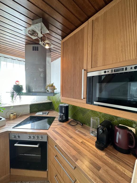 Kuchyň nebo kuchyňský kout v ubytování Nannerls Penthouse
