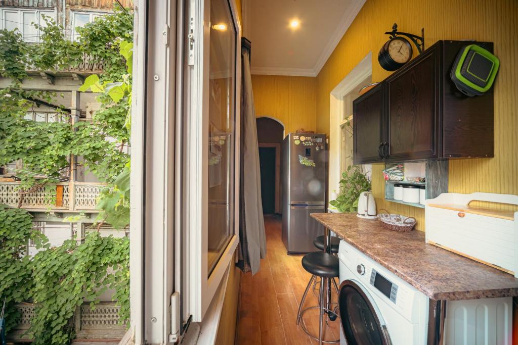 Kuchyň nebo kuchyňský kout v ubytování Guest House Tabukashvili 31