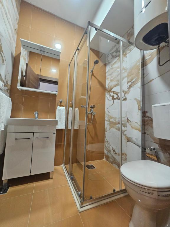 Koupelna v ubytování Begu Motel