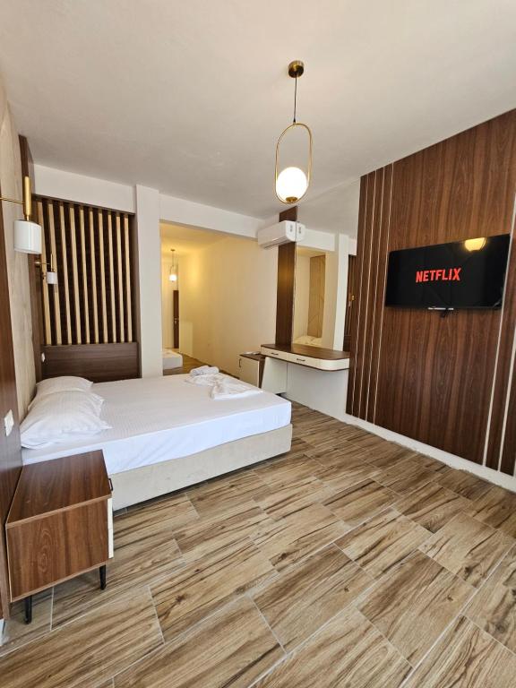 Postel nebo postele na pokoji v ubytování Begu Motel