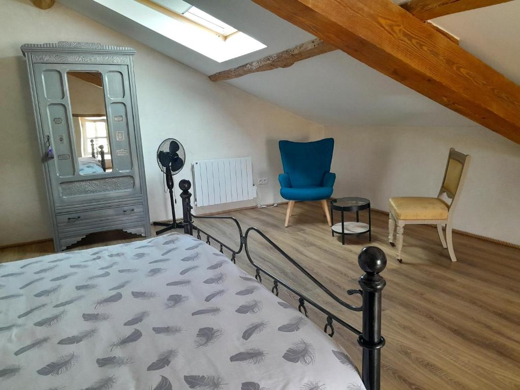 Postel nebo postele na pokoji v ubytování Maison Callonguet