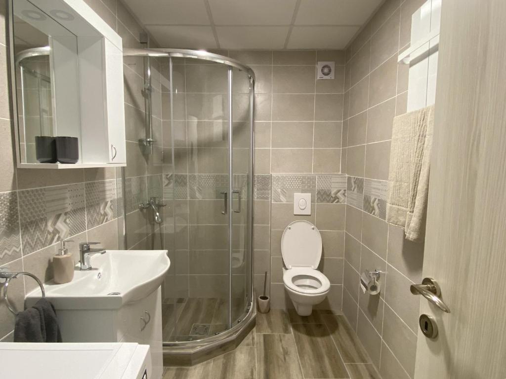 Koupelna v ubytování Apartman Peric