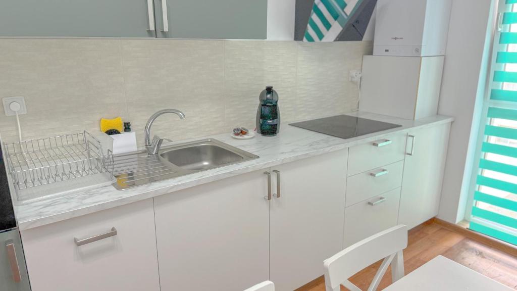 Dapur atau dapur kecil di G B Cluj Center Apartments