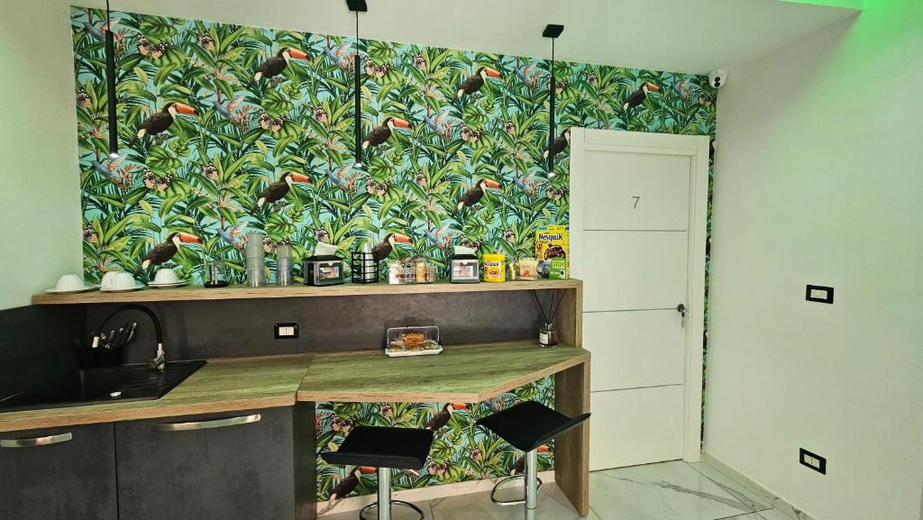 Kuchyň nebo kuchyňský kout v ubytování Rooms Vico Giunti