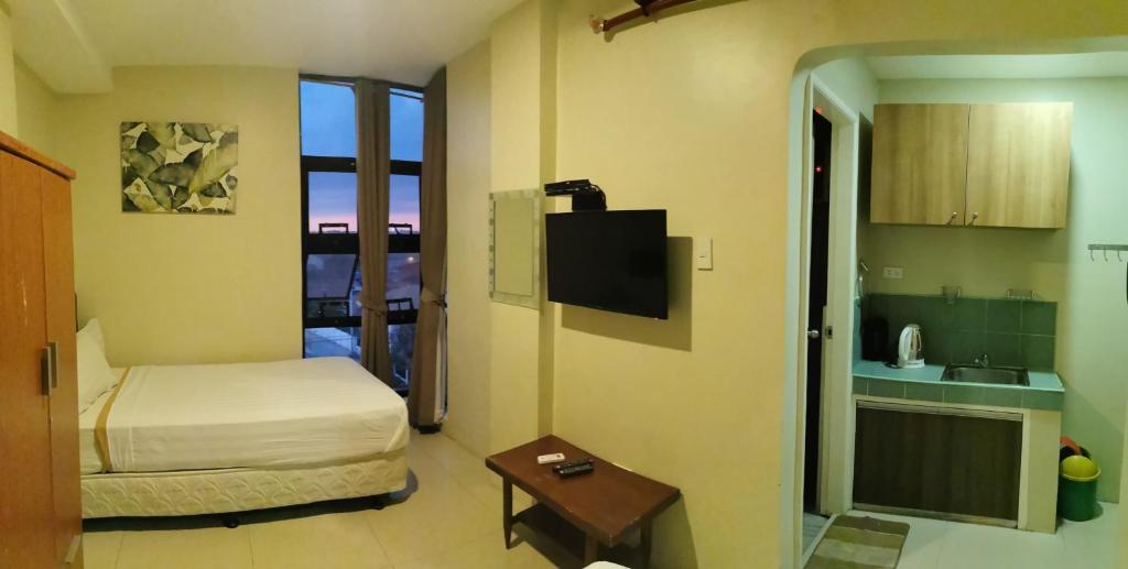 TV a/nebo společenská místnost v ubytování Hotel Elegant La Union