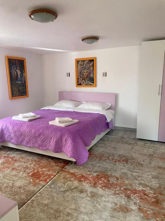 Postel nebo postele na pokoji v ubytování Casa Roșca