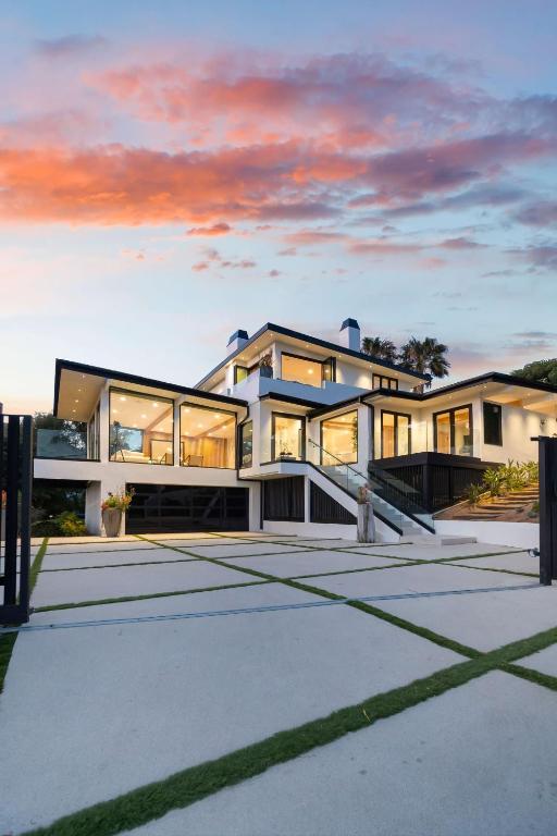 a large house with a lot of windows at Sea Vista in Malibu