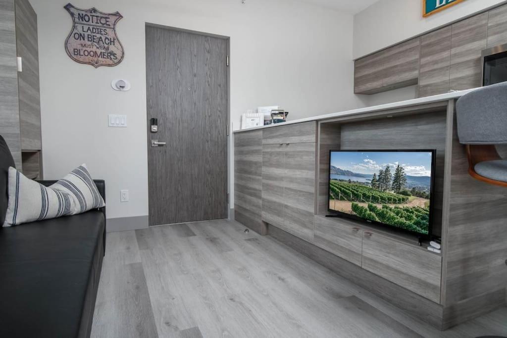 TV a/nebo společenská místnost v ubytování Top Floor Lakeshore Views Near Skiing