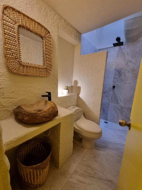 Koupelna v ubytování Mascomunal hostel