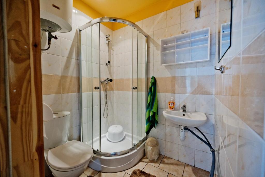 Koupelna v ubytování Domki Ranczo w Dolinie