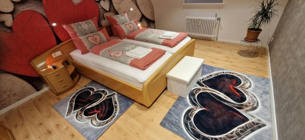 Postel nebo postele na pokoji v ubytování Renatas Ferienwohnung ISABEL