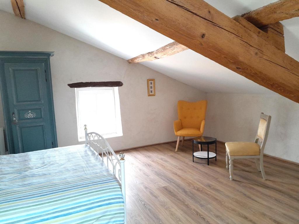 Postel nebo postele na pokoji v ubytování Maison Callonguet