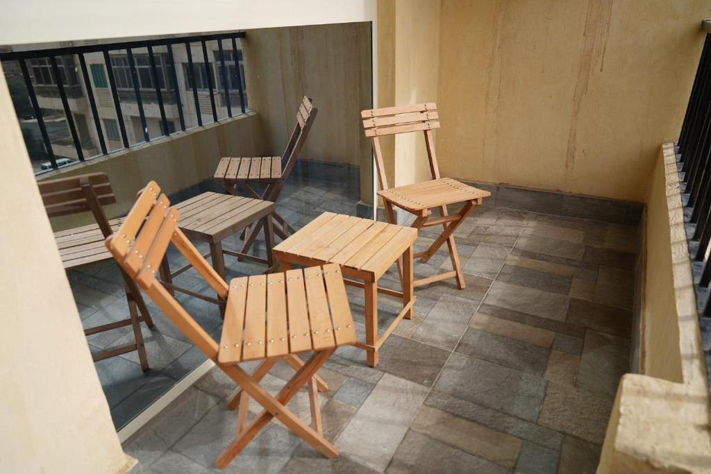 Balkón nebo terasa v ubytování Pyramids Hotel